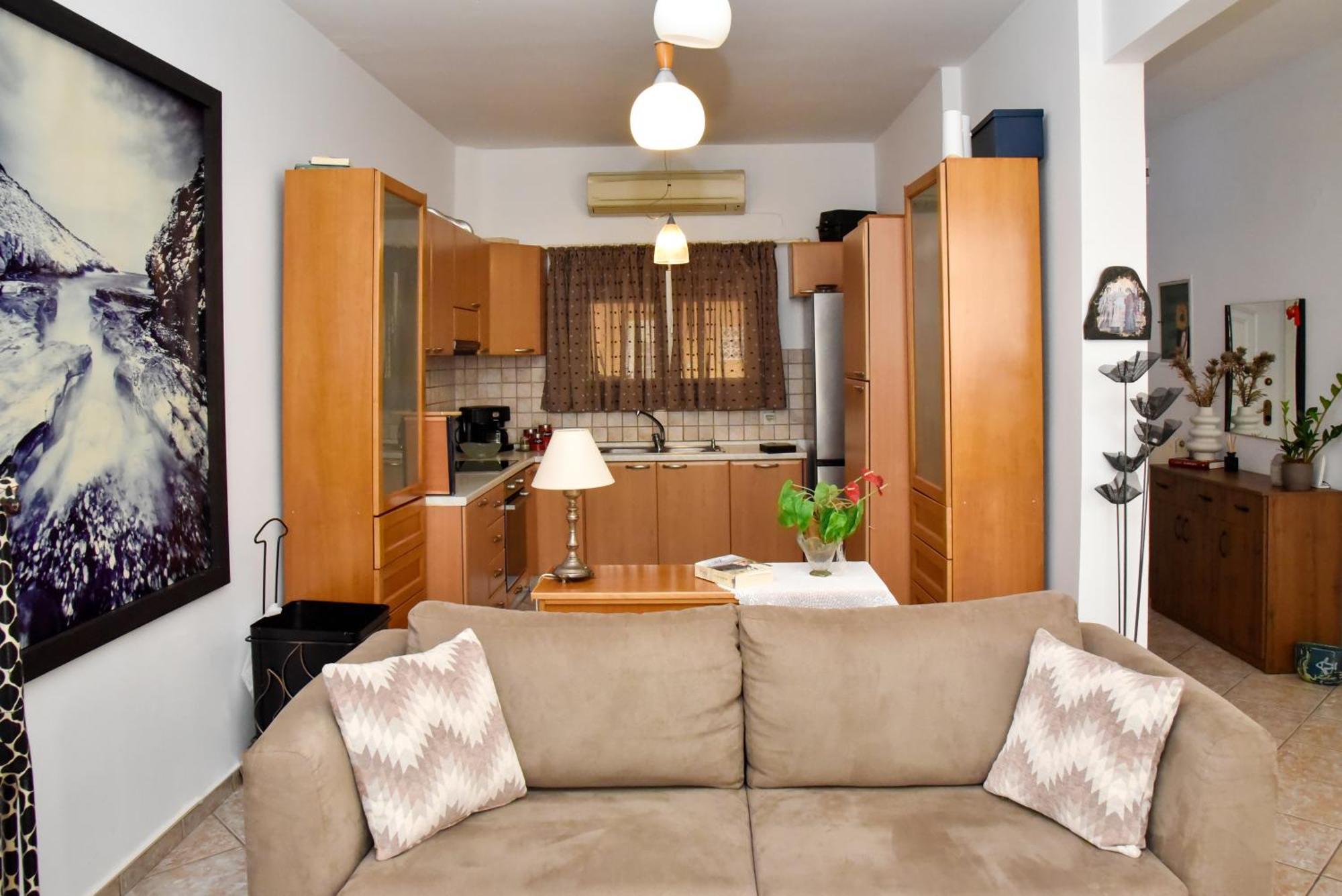Beach Apartment Palaiontsiflikion Bagian luar foto