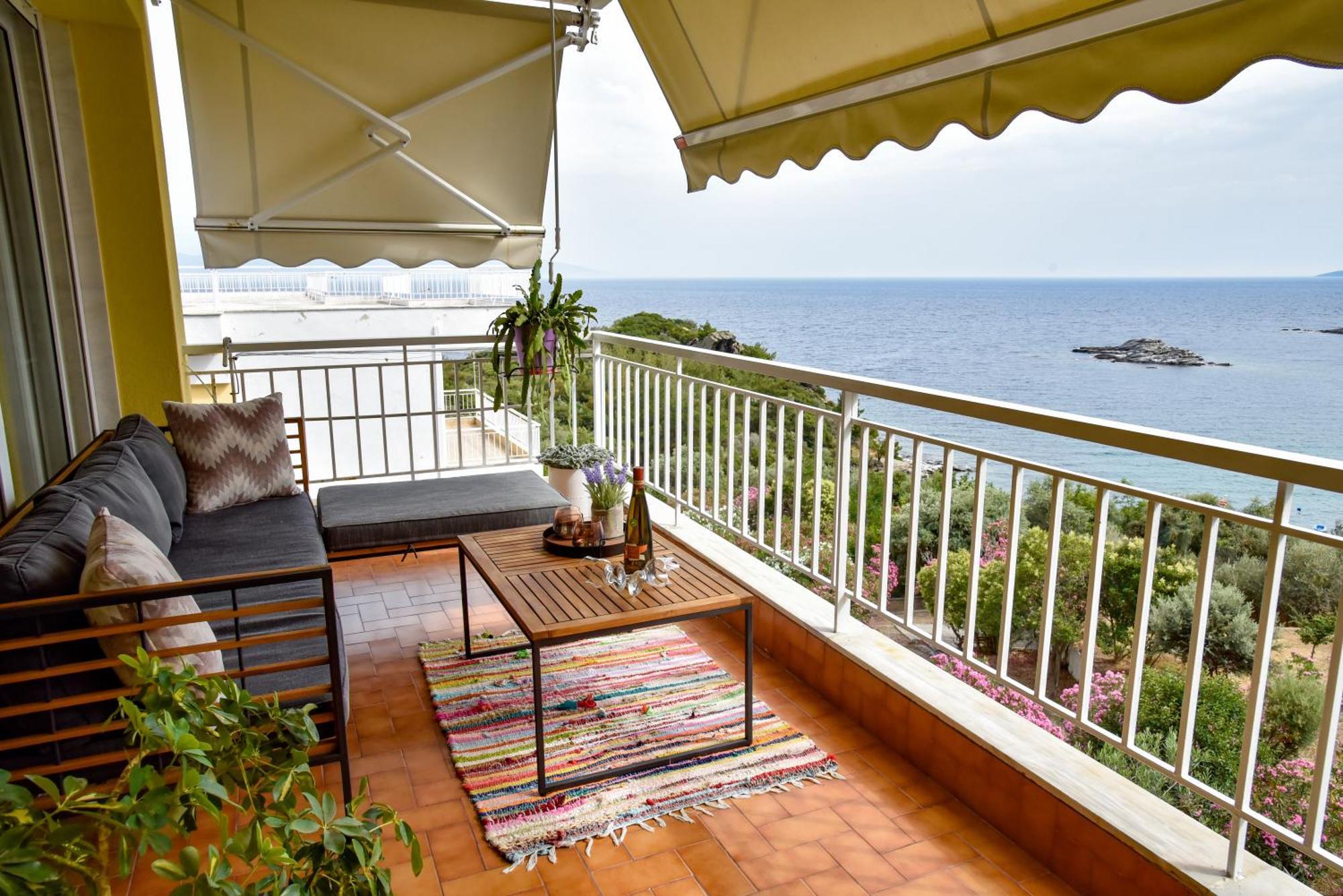 Beach Apartment Palaiontsiflikion Bagian luar foto